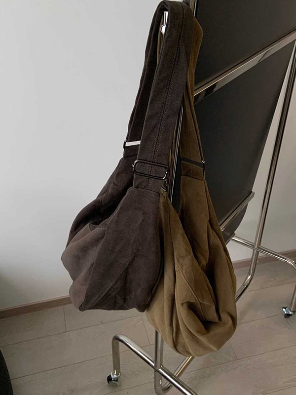 Vintage Canvas Umhängetasche mit großem Fassungsvermögen