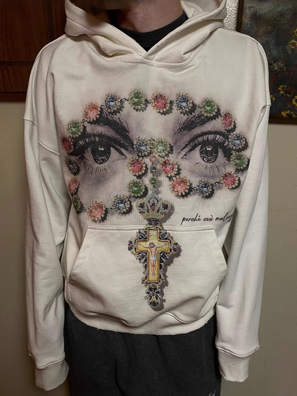 Sweatshirt mit Schmuckaugen-Print