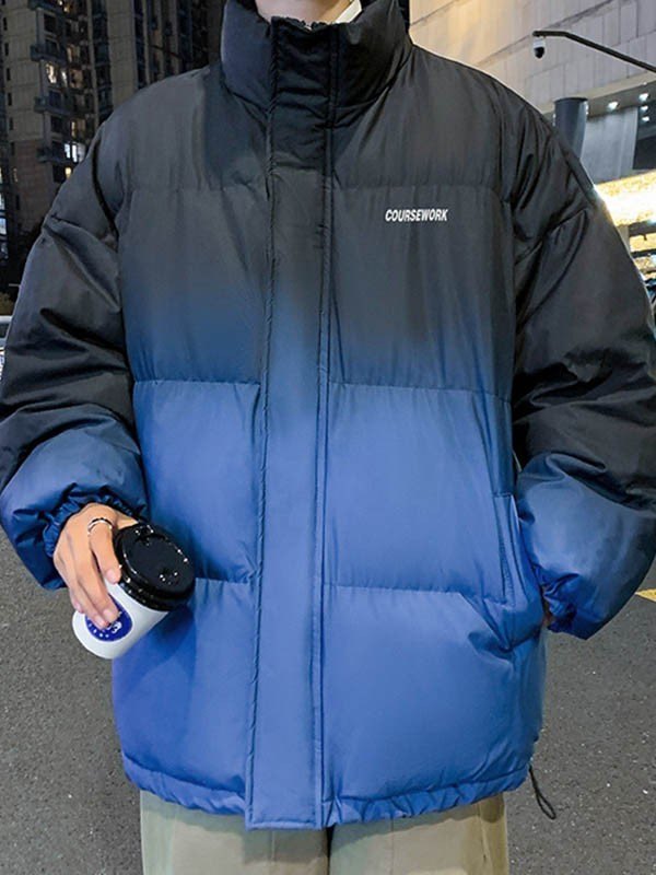 Gefütterte Jacke mit Farbverlauf und Reißverschluss für Herren