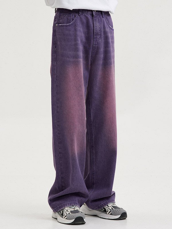 Lose Jeans aus verblasstem Denim für Herren