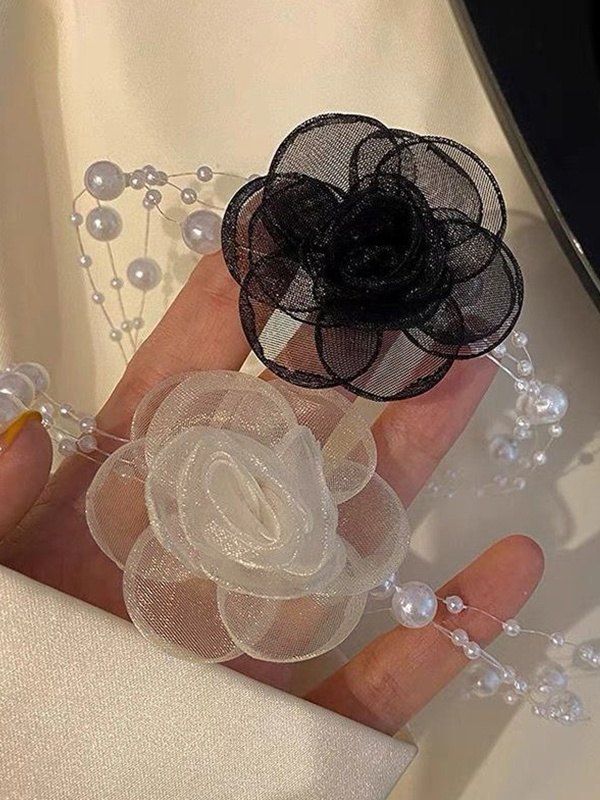 Französische romantische Blumenperlenkette