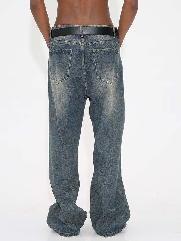 Lockere Mop-Jeans mit weitem Bein in American Style
