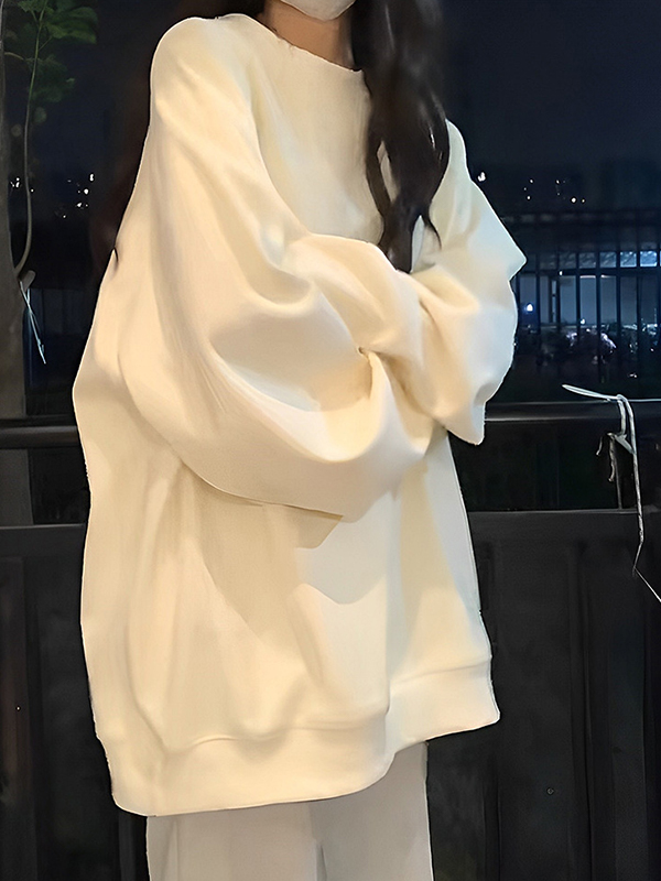 Einfarbige Pullover mit Rundhalsausschnitt und ohne Kapuze