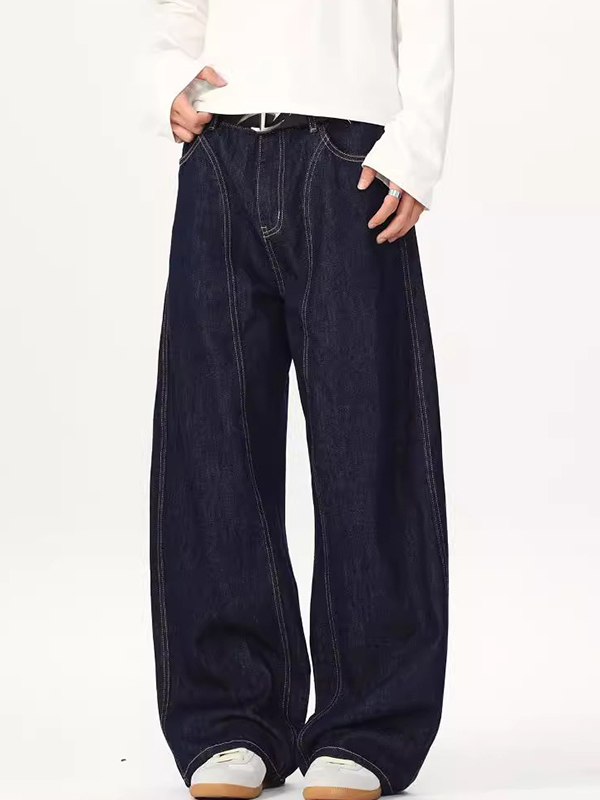 Einfache Original Cow Color Scimitar Loose Jeans