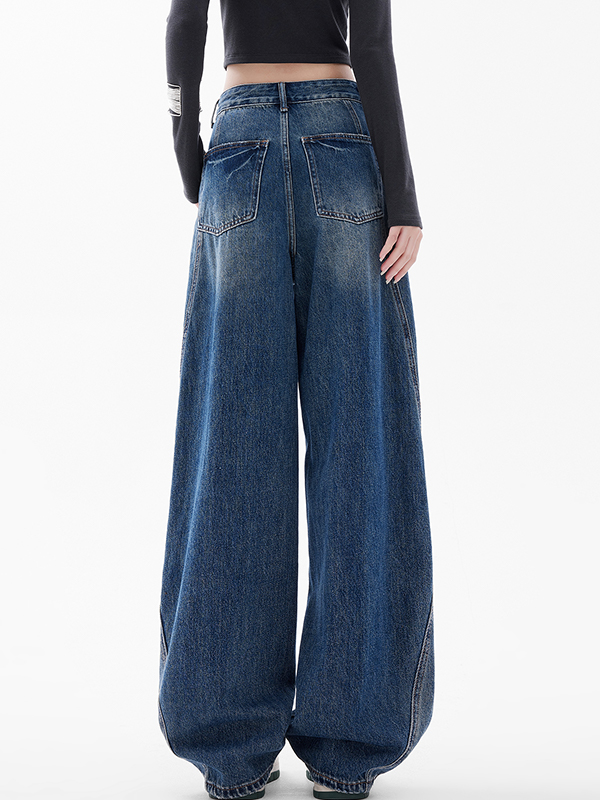 Boyfriendjeans im Scimitar-Design mit lockerem Schnitt