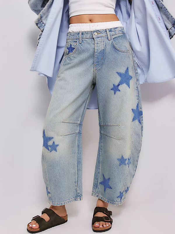 Lässige, lockere Boyfriendjeans