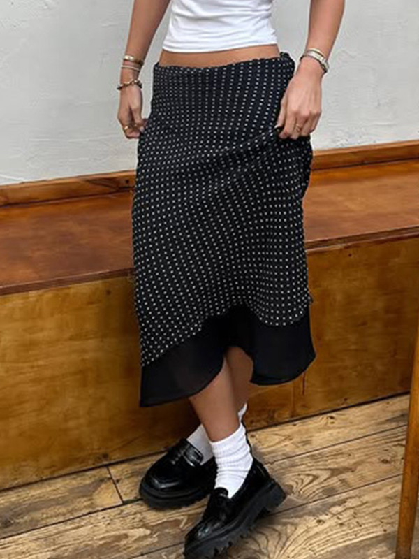 Bedruckter schmaler, gerader Maxirock