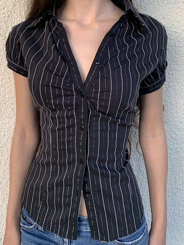 American Vintage Streifen Kurzarm