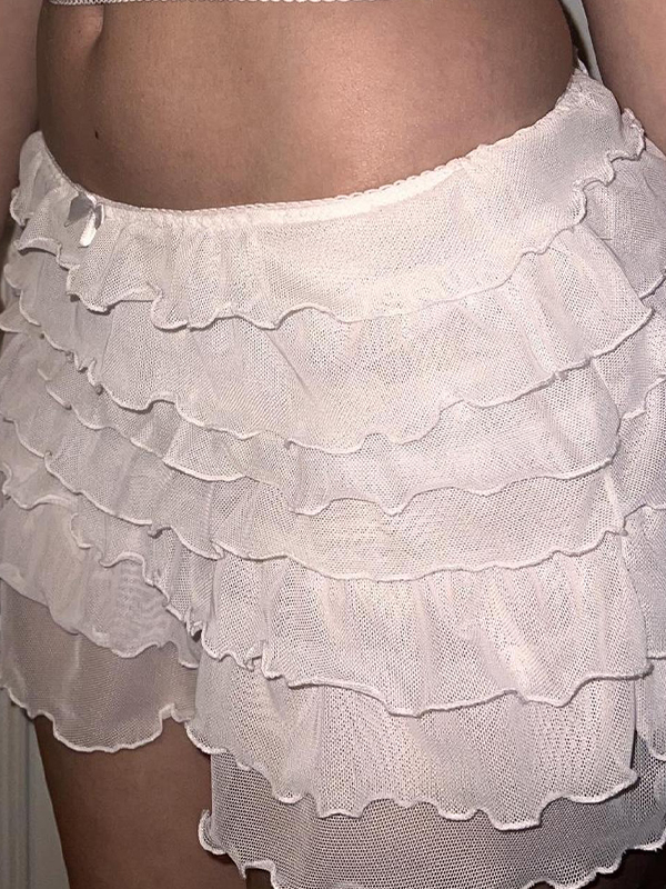 Minirock mit Holzohrringschleife