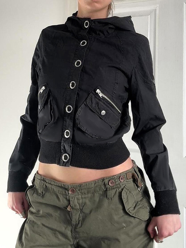 Personalisierte Jacke im Workwear-Stil mit Stehkragen