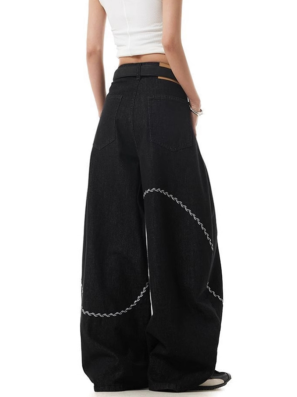 Stickmuster Sense Boyfriend Jeans