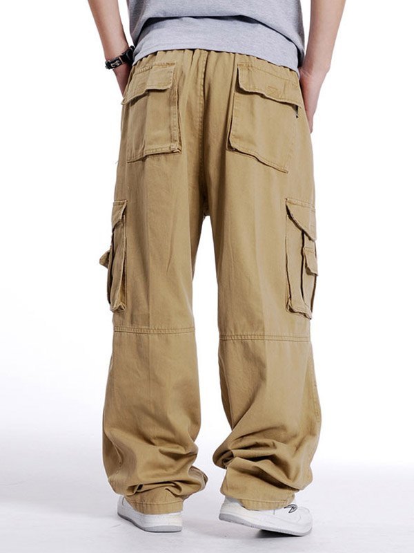 Locker geschnittene Herren-Cargohose mit Gürtel