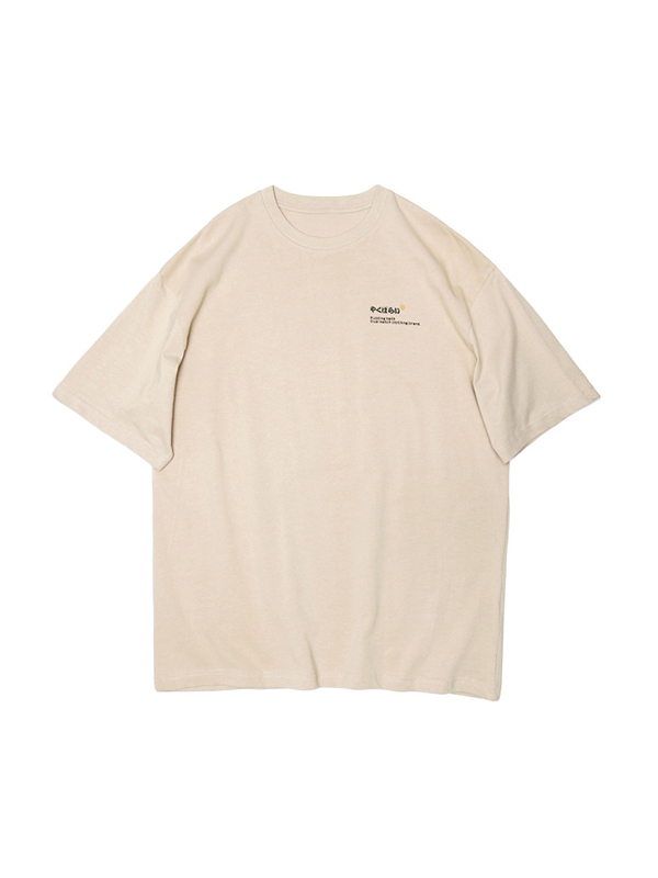 Übergroßes Kurzarm-T-Shirt mit Katzenmuster