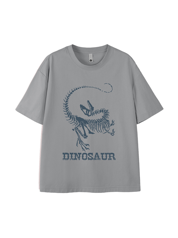 Übergroßes, kurzärmliges T-Shirt mit Dinosaurier-Print für Herren
