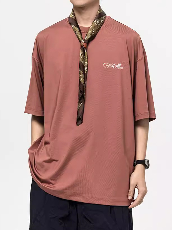 Bedrucktes Oversize-Kurzarm-T-Shirt für Herren