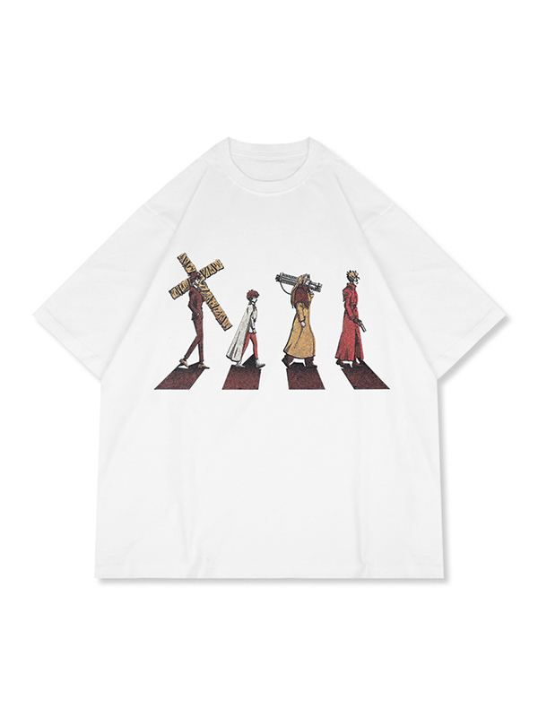 Übergroßes, kurzärmliges T-Shirt mit Street-Print für Herren