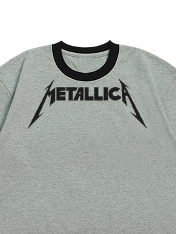 Übergroßes kurzärmliges T-Shirt mit Buchstaben-Print für Herren