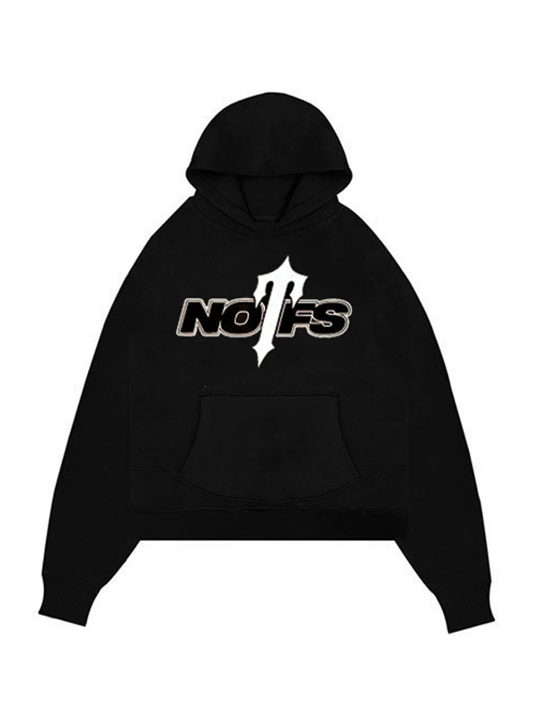 Übergroßer Hoodie mit Kreuz-Print für Herren