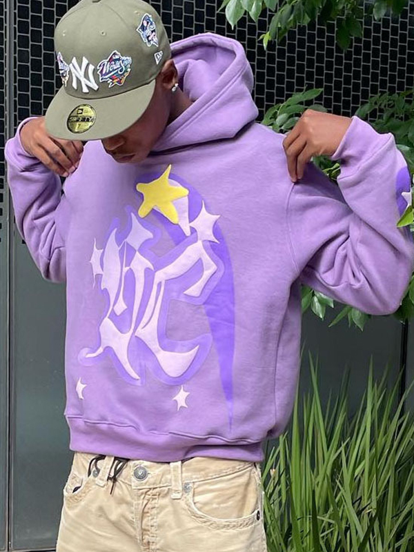 Übergroßer Hoodie mit Schriftzug für Herren