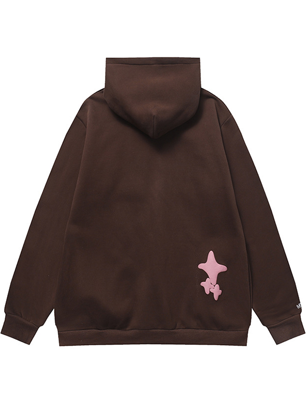 Übergroßer Langarm-Hoodie mit Blister-Print für Herren