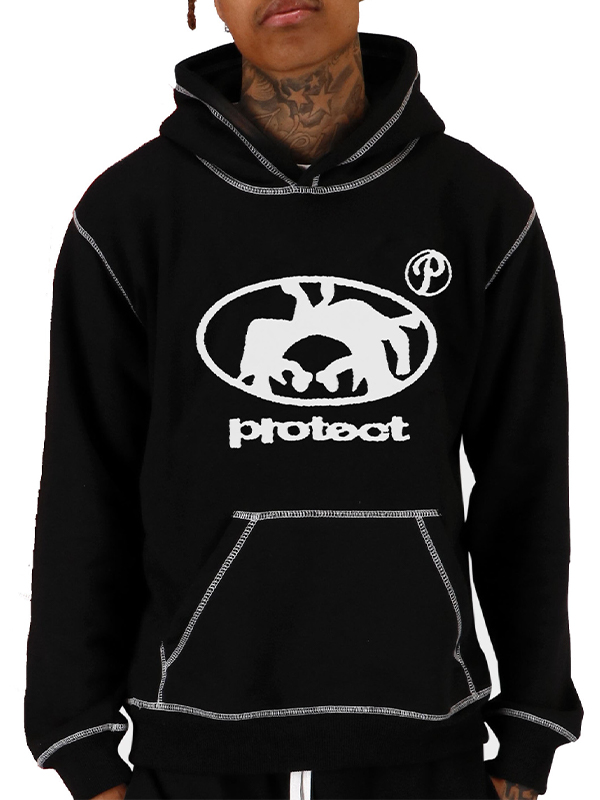 Bedruckter Oversize-Hoodie für Herren