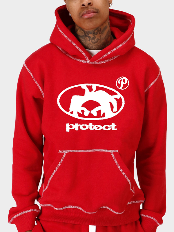 Bedruckter Oversize-Hoodie für Herren