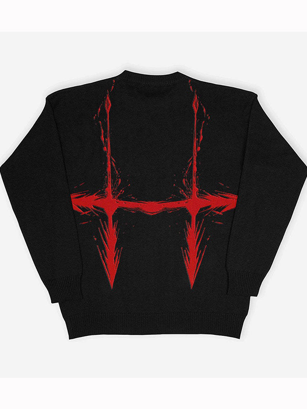 Übergroße Pullover mit abstraktem Druck