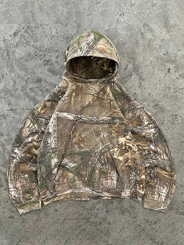 Übergroßer Hoodie mit Straßen-Print