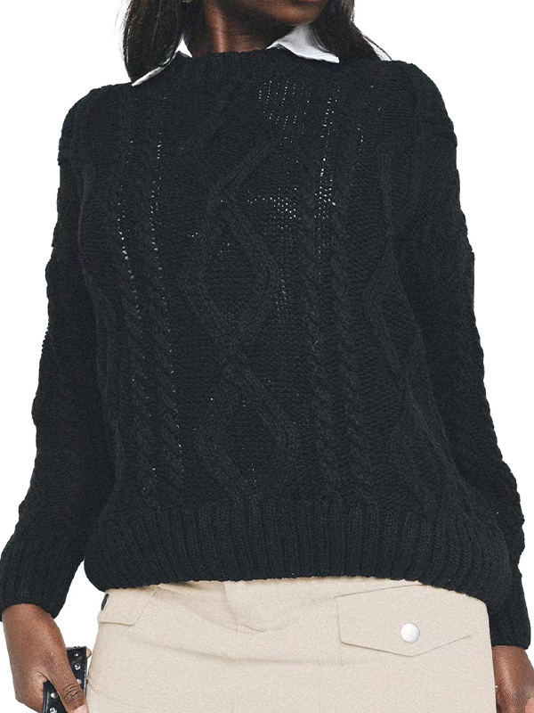 Einfarbige Oversize-Pullover