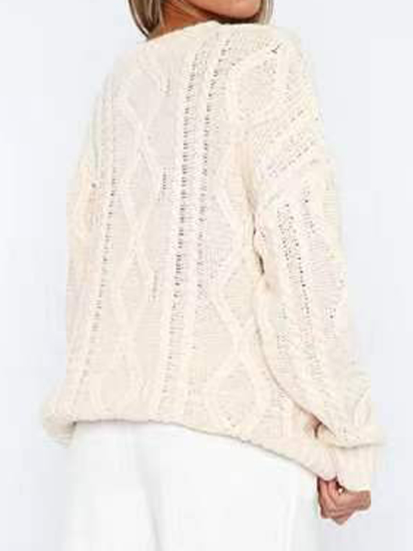 Einfarbige Oversize-Pullover