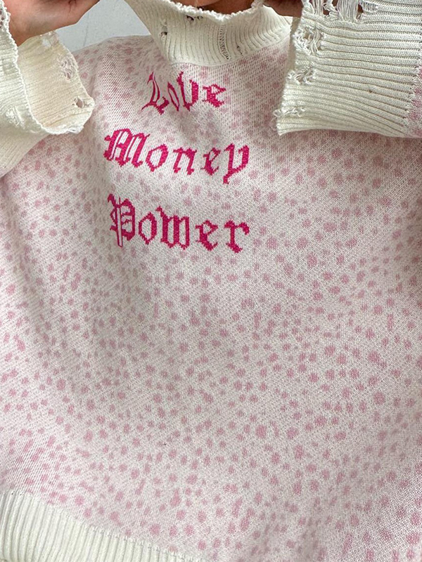 Übergroße Pullover mit kontrastfarbenem Schriftzug