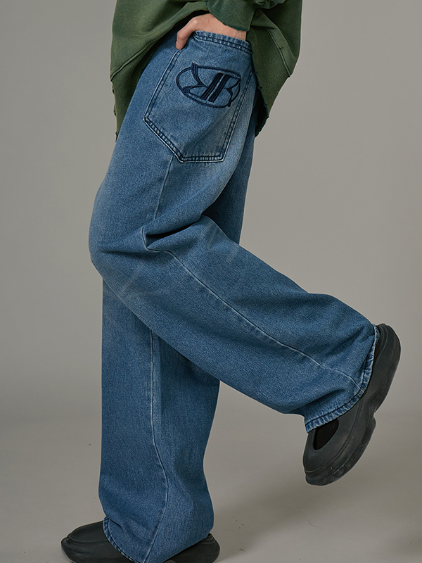 Lockere Jeans mit Monogramm für Herren