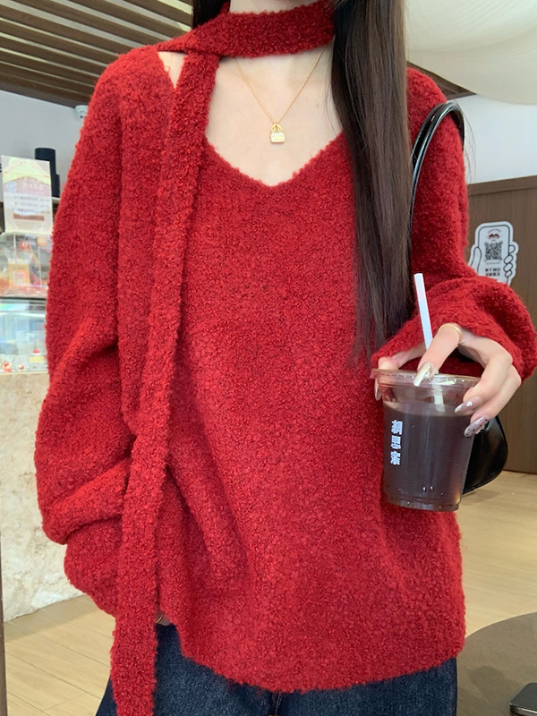 Pullover mit V-Ausschnitt