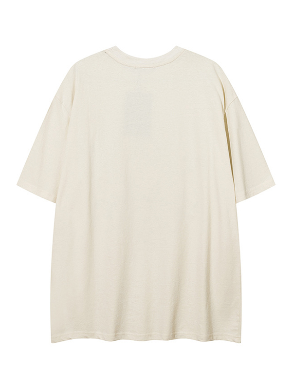 Übergroßes kurzärmliges T-Shirt mit Sternen-Print