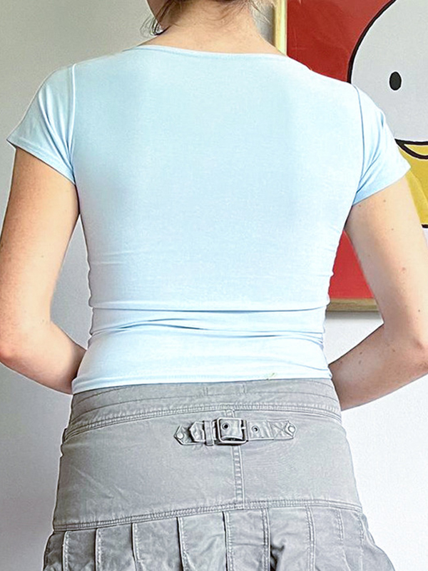 Kurzärmliges T-Shirt mit Sternen-Print