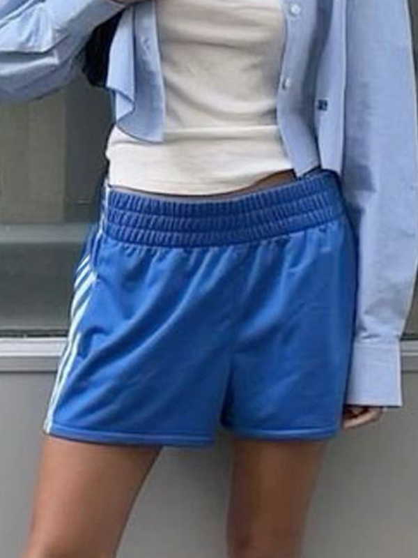 Shorts mit seitlichem Streifen-Print