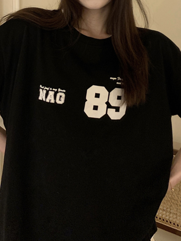 Übergroßes Kurzarm-T-Shirt mit Digitaldruck