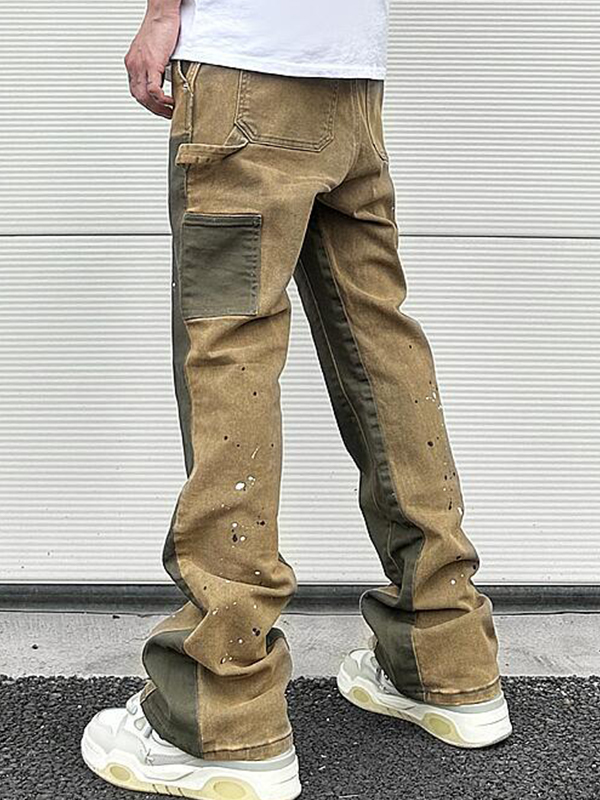 Lockere Jeans im Farbblockdesign für Herren