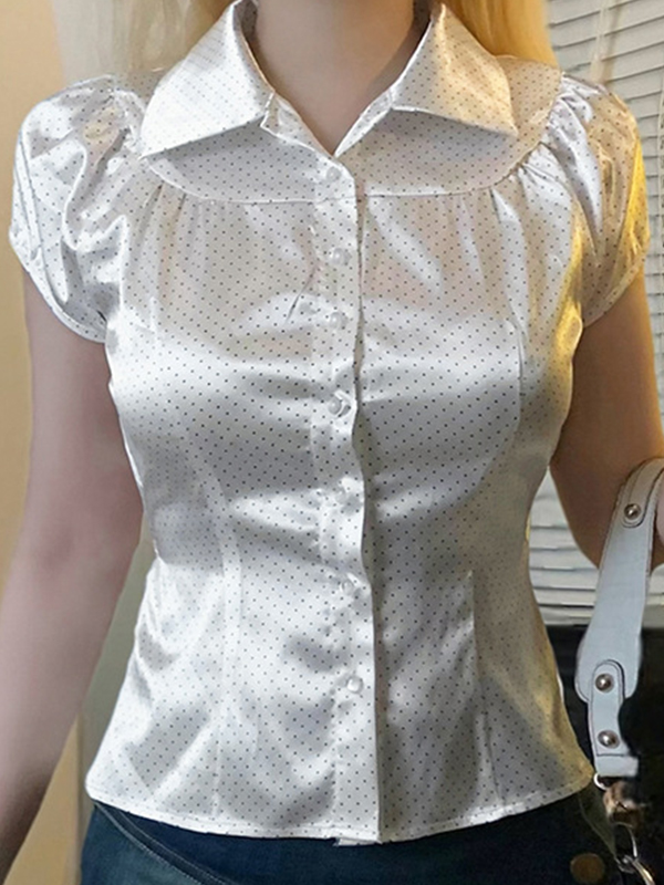 Vintage Revers Kurzarmhemden