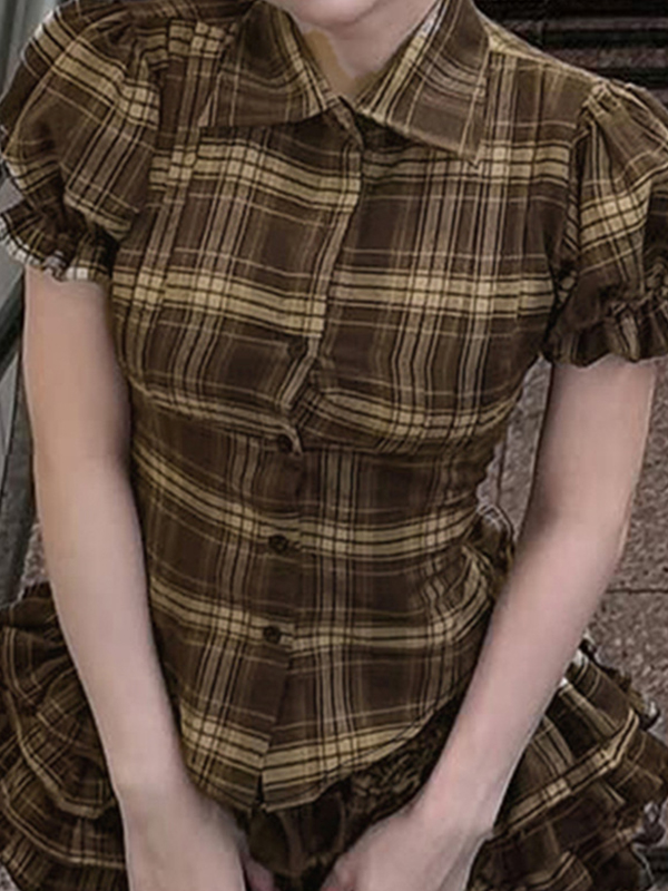 Kurzarmhemden mit Karomuster