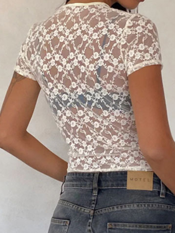 Mesh-Kurzarm-T-Shirt