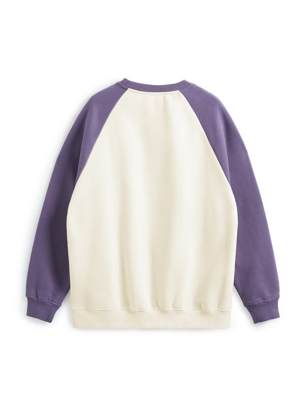 Kontrastfarbenes Raglan-Sweatshirt für Herren mit Rundhalsausschnitt