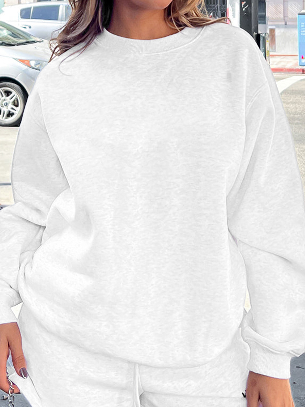 Einfarbiges Baggy-Sweatshirt zum Überziehen