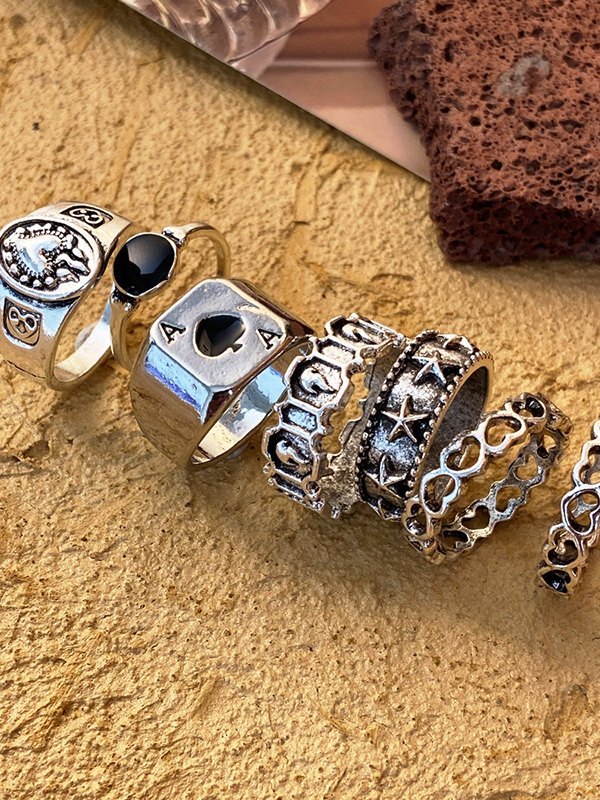 7-teiliger Vintage-Ring