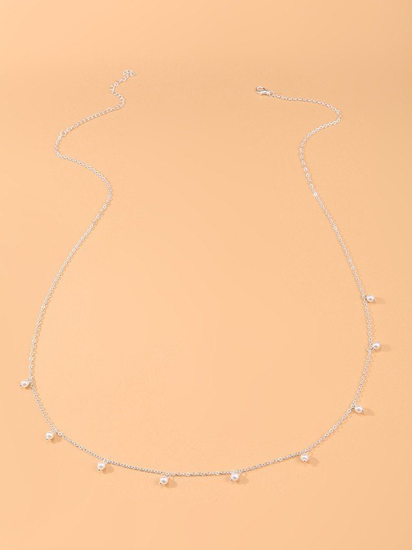 Faux-Perlen-Dekor-Bauchkette