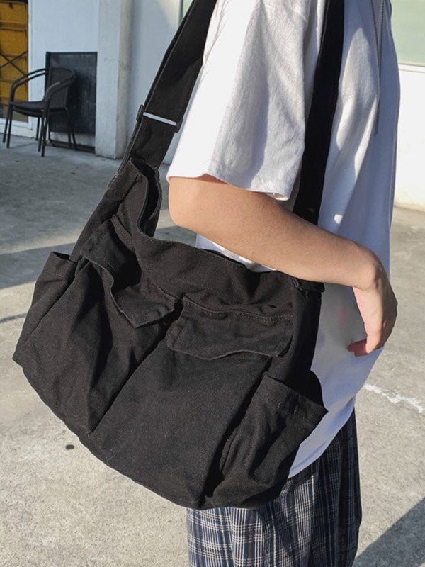 Große Umhängetasche aus Segeltuch