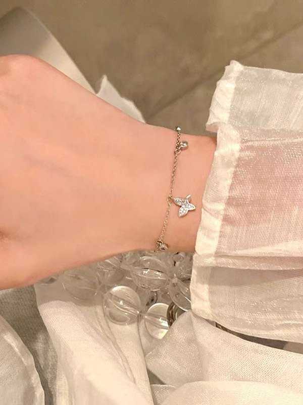Strass-Schmetterlings-Charme-Armband