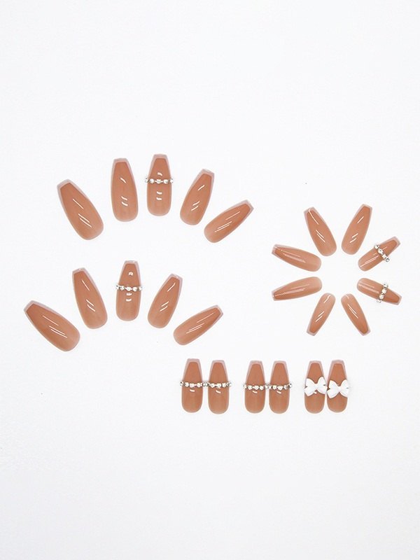 24 Stück Strass-Bogen-Muster drücken auf Nägeln