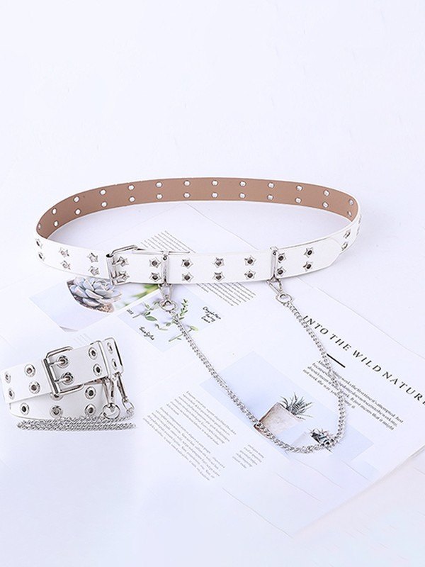 Abnehmbarer Gürtel mit Sternöse und Kettenschnalle