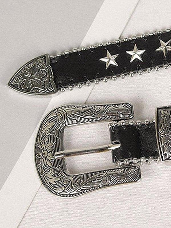 Vintage Punk Star verziert Schnalle Gürtel